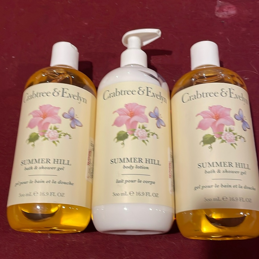 Crabtree & Evelyn, Summer Hill Bath Shower Gel, Body Lotion